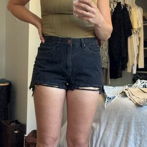 Women's Black Denim Shorts